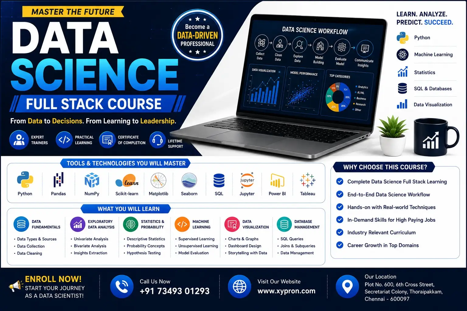 Xypron Technologies Data Science course overview — curriculum, tools and placement support